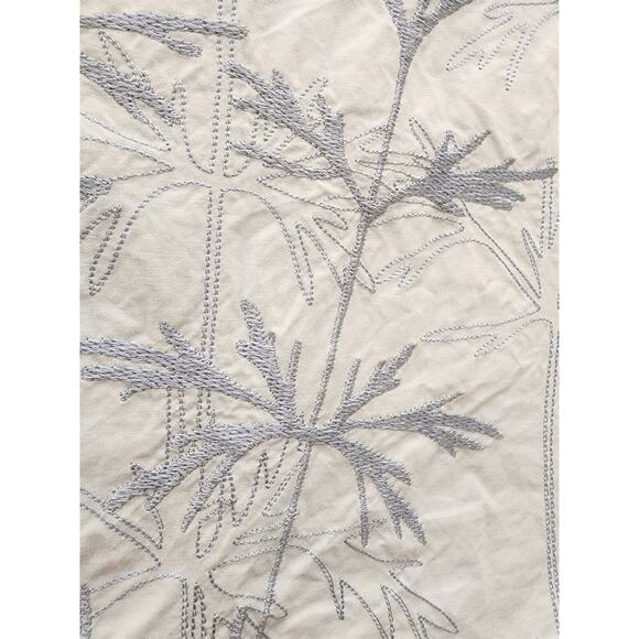 PILLOW COVERS-MARGARET MUIR-Light Ice Blue With Silver Blue Embroidery-Set of 2 - Picture 2 of 11